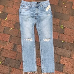 Anthropology distressed light wash jeans